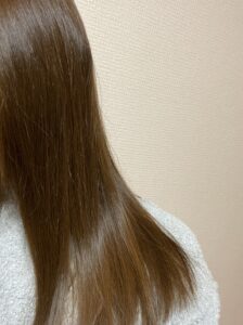 使用後の髪の毛の写真
